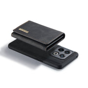 For OnePlus 10 Pro DG.MING M1 Series 3-Fold Multi Card Wallet + Magnetic Phone Case(Black)