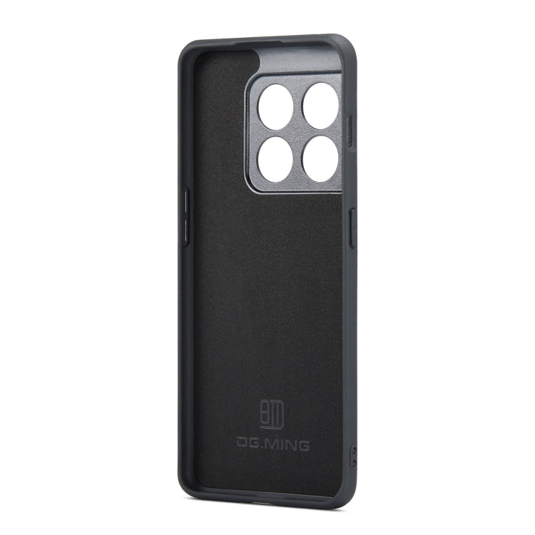 For OnePlus 10 Pro DG.MING M1 Series 3-Fold Multi Card Wallet + Magnetic Phone Case(Brown)