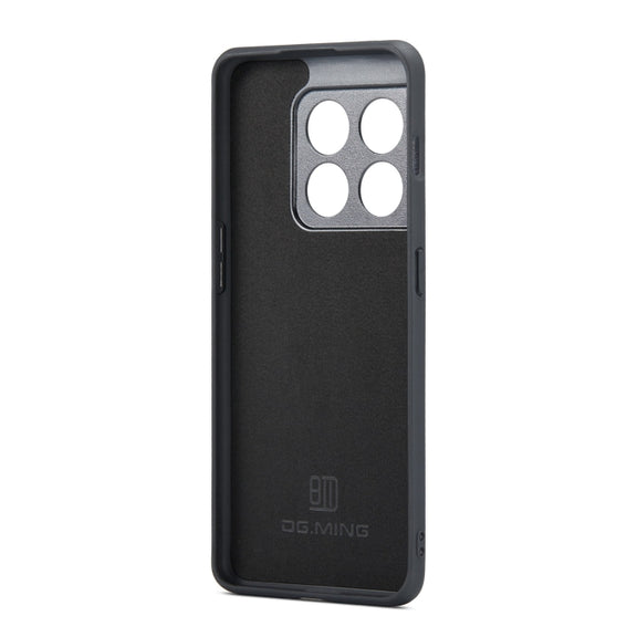 For OnePlus 10 Pro DG.MING M1 Series 3-Fold Multi Card Wallet + Magnetic Phone Case(Coffee)