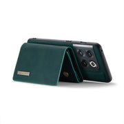 For OnePlus 10 Pro DG.MING M1 Series 3-Fold Multi Card Wallet + Magnetic Phone Case(Green)