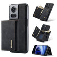 For OnePlus Ace/10R DG.MING M1 Series 3-Fold Multi Card Wallet + Magnetic Phone Case(Black) - OnePlus Cases by DG.MING | Online Shopping South Africa | PMC TechLife | Buy Now Pay Later Mobicred