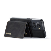 For OnePlus Ace/10R DG.MING M1 Series 3-Fold Multi Card Wallet + Magnetic Phone Case(Black)