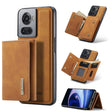 For OnePlus Ace/10R DG.MING M1 Series 3-Fold Multi Card Wallet + Magnetic Phone Case(Brown) - free shipping - PMC TechLife - Order now!