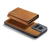 For OnePlus Ace/10R DG.MING M1 Series 3-Fold Multi Card Wallet + Magnetic Phone Case(Brown)
