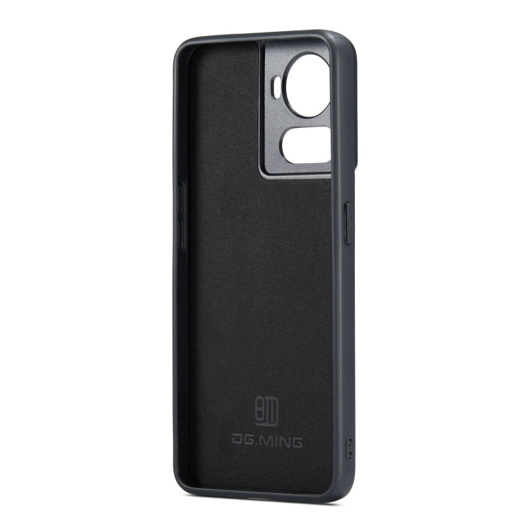 For OnePlus Ace/10R DG.MING M1 Series 3-Fold Multi Card Wallet + Magnetic Phone Case(Red)