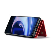 For OnePlus Ace/10R DG.MING M1 Series 3-Fold Multi Card Wallet + Magnetic Phone Case(Red)