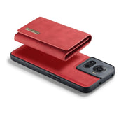 For OnePlus Ace/10R DG.MING M1 Series 3-Fold Multi Card Wallet + Magnetic Phone Case(Red)