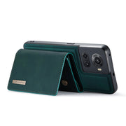 For OnePlus Ace/10R DG.MING M1 Series 3-Fold Multi Card Wallet + Magnetic Phone Case(Green)