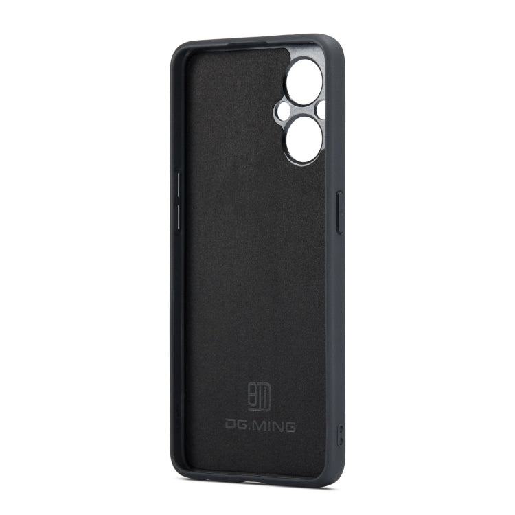 For OnePlus Nord N20 5G DG.MING M1 Series 3-Fold Multi Card Wallet + Magnetic Phone Case(Black)