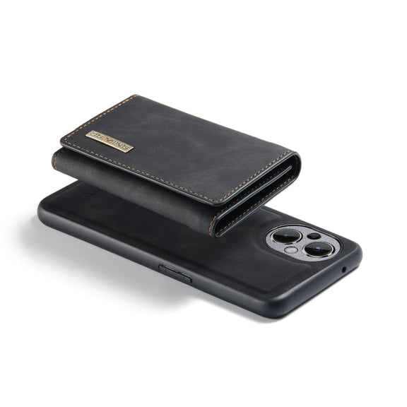 For OnePlus Nord N20 5G DG.MING M1 Series 3-Fold Multi Card Wallet + Magnetic Phone Case(Black)