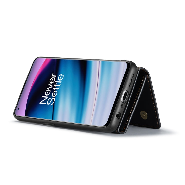 For OnePlus Nord N20 5G DG.MING M1 Series 3-Fold Multi Card Wallet + Magnetic Phone Case(Coffee)