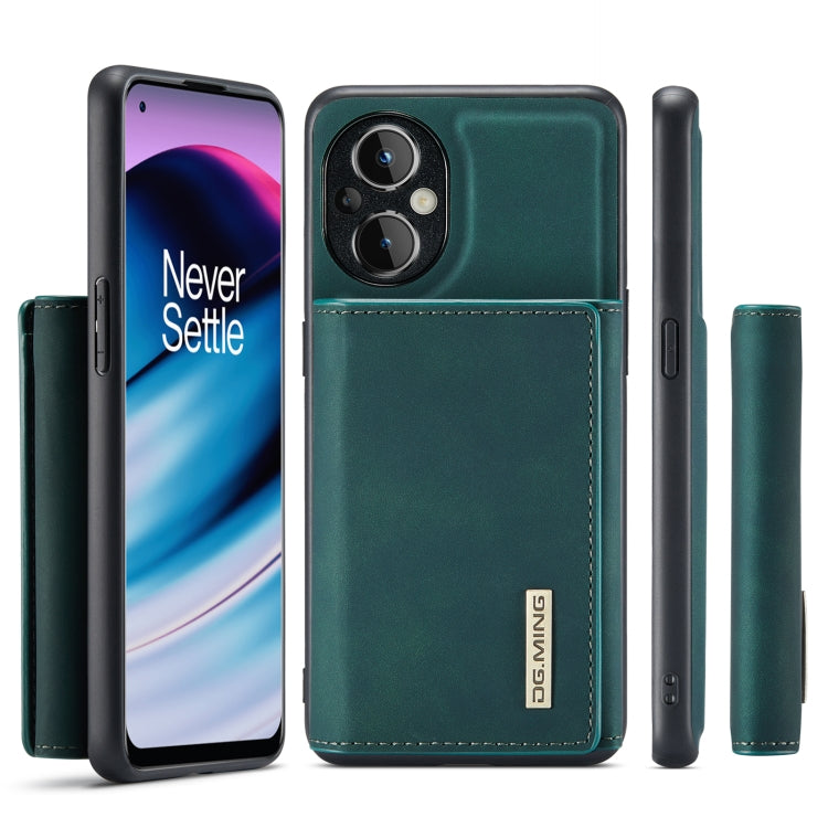 For OnePlus Nord N20 5G DG.MING M1 Series 3-Fold Multi Card Wallet + Magnetic Phone Case(Green)