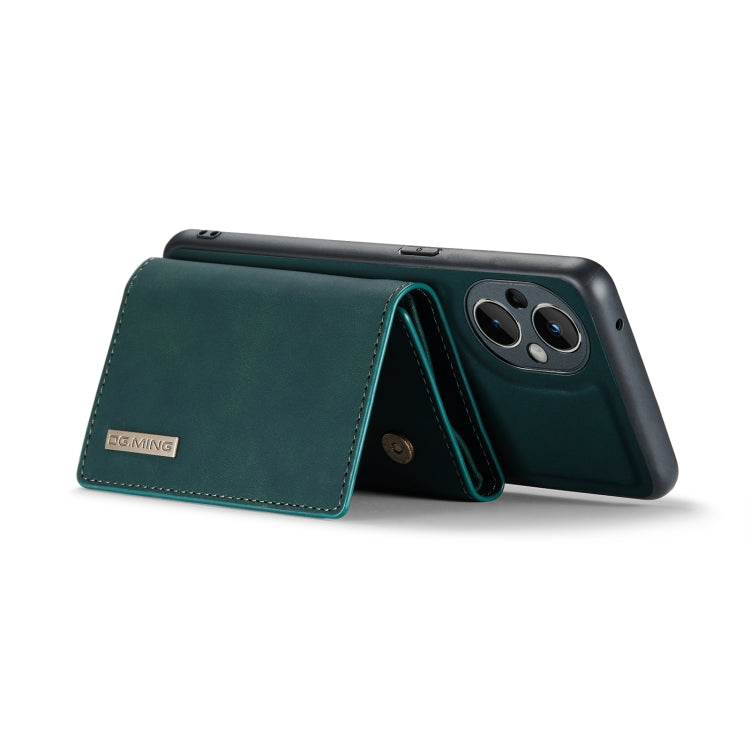 For OnePlus Nord N20 5G DG.MING M1 Series 3-Fold Multi Card Wallet + Magnetic Phone Case(Green)