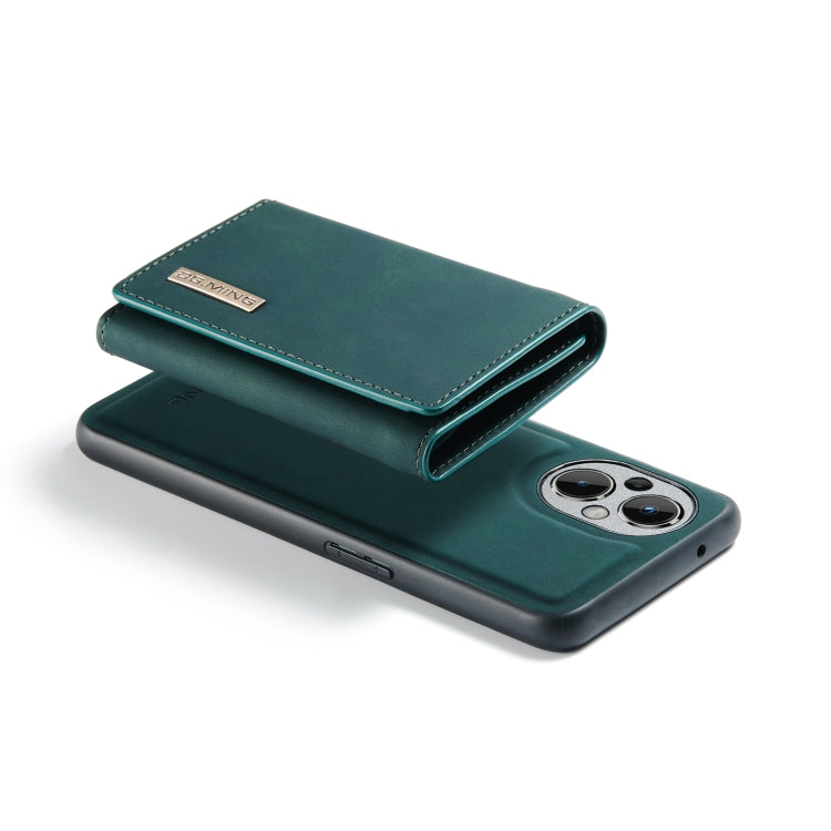 For OnePlus Nord N20 5G DG.MING M1 Series 3-Fold Multi Card Wallet + Magnetic Phone Case(Green)