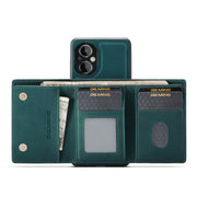 For OnePlus Nord N20 5G DG.MING M1 Series 3-Fold Multi Card Wallet + Magnetic Phone Case(Green)