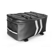 Motorcycle Water-resistant PU Leather Rack Rear Carrier Bag, Capacity: 9L with Rain Cover
