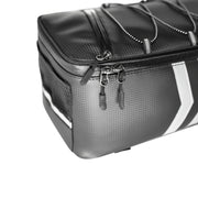 Motorcycle Water-resistant PU Leather Rack Rear Carrier Bag, Capacity: 9L with Rain Cover