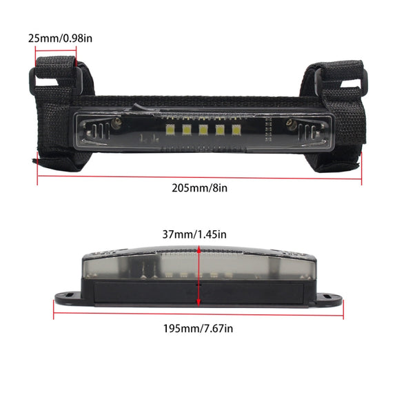Motorcycle LED Guard Bar Light for UTV ATV Polaris RZR Golf Cart(Smoked)