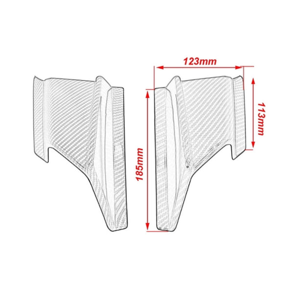 Motorcycle Winglet Aerodynamic Wing Kit Spoiler for Honda ADV150 2019-2020(Black)