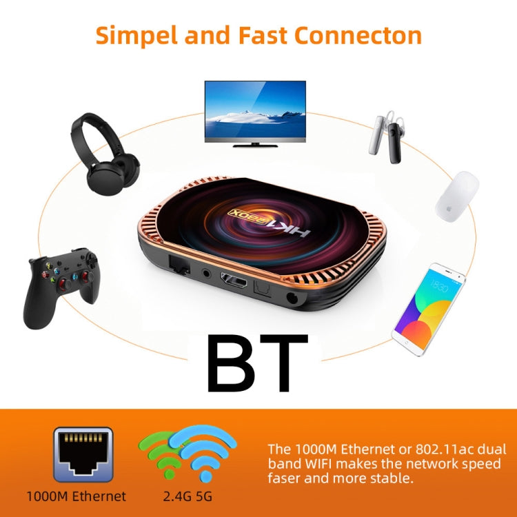 MECOOL HK1RBOX X4 4K TV Box, Android 11 Amlogic S905X4 CPU with RC 4GB+64GB(US Plug)