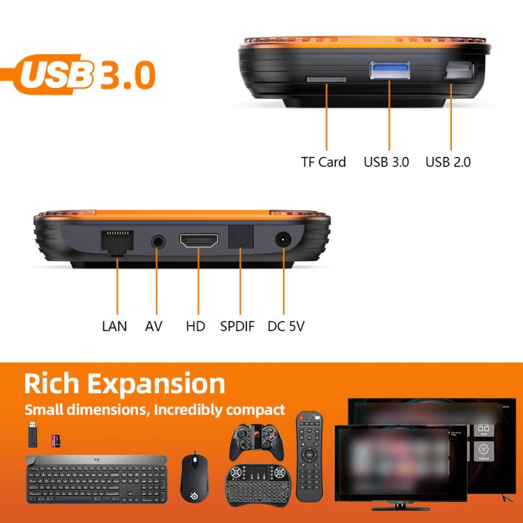 MECOOL HK1RBOX X4 4K TV Box, Android 11 Amlogic S905X4 CPU with RC 4GB+128GB(US Plug)