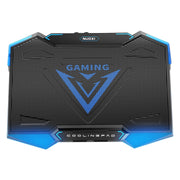 5 Fan 2 USB Lifting Folding Laptop Cooling Stand(Black Blue)