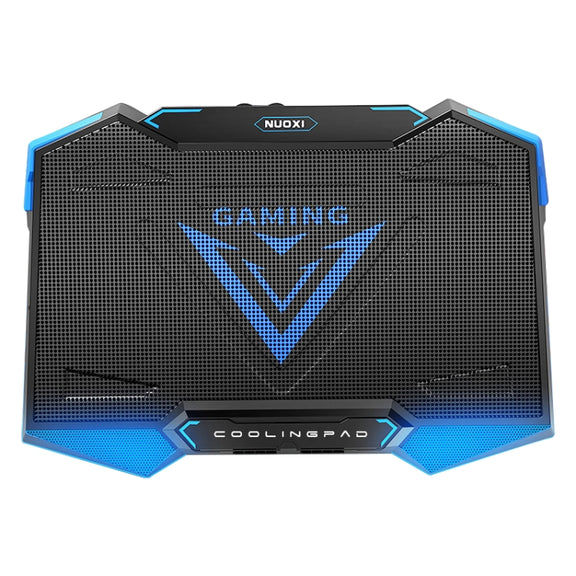 5 Fan 2 USB Lifting Folding Laptop Cooling Stand(Black Blue)