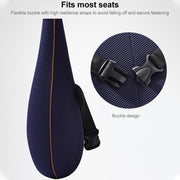 Office Memory Foam Cushion Lumbar Support Cushion(Navy Blue)