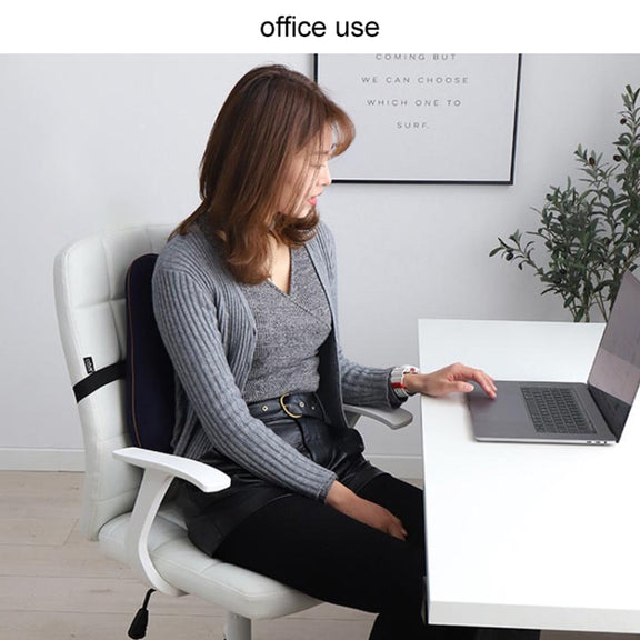 Office Memory Foam Cushion Lumbar Support Cushion(Brown)