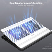 T10 Aluminum Alloy Multi Gear Adjustable Laptop Radiator(Black)