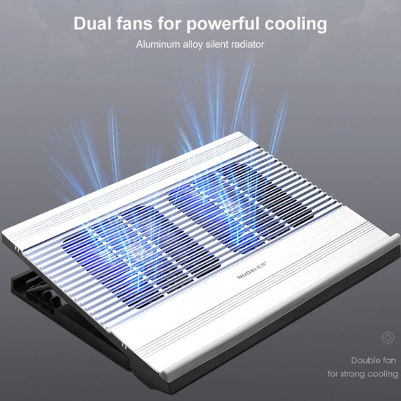 T10 Aluminum Alloy Multi Gear Adjustable Laptop Radiator(Black)