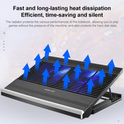 T10 Aluminum Alloy Multi Gear Adjustable Laptop Radiator(Silver)
