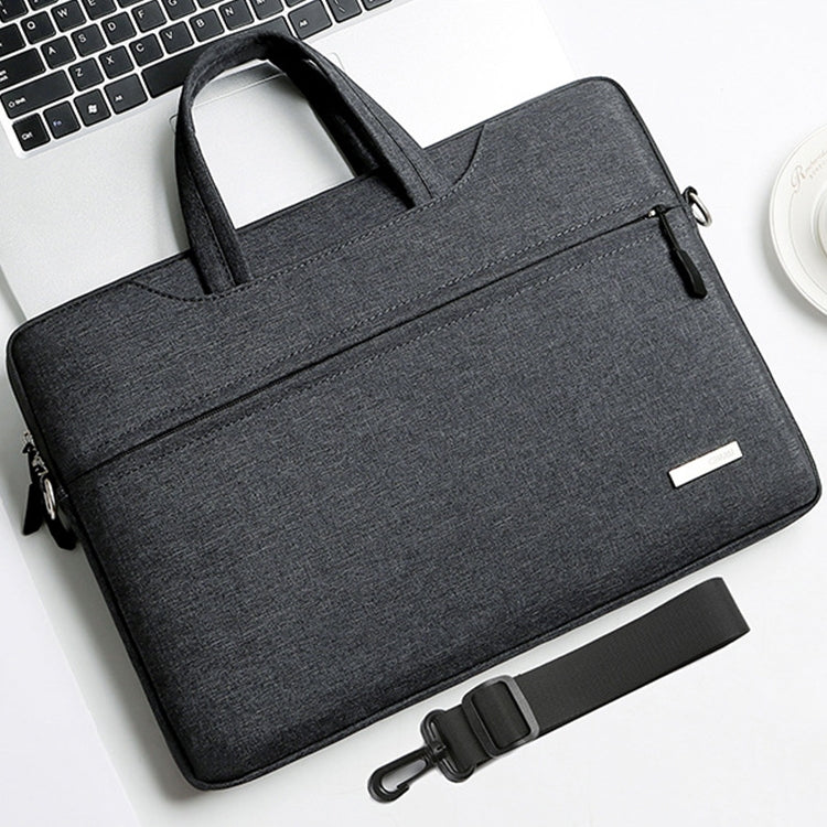 Handbag Laptop Bag Inner Bag with Shoulder Strap, Size:14 inch(Dark Grey)
