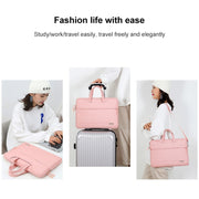 Handbag Laptop Bag Inner Bag with Shoulder Strap, Size:14 inch(Grey)