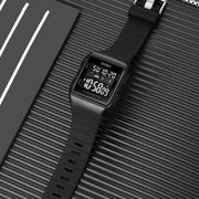 SKMEI 1960 Stainless Steel Buckle Silicone Strap Water-resistant Electronic Watch(Black Gold)