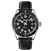 SKMEI 9232 Stainless Steel Buckle Glass Mirror Water-resistant Resistant Quartz Watch(Belt