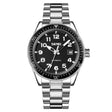 SKMEI 9232 Stainless Steel Buckle Glass Mirror Waterproof Resistant Quartz Watch(Silver Shell Black Surface) - free shipping - PMC TechLife - Order now!