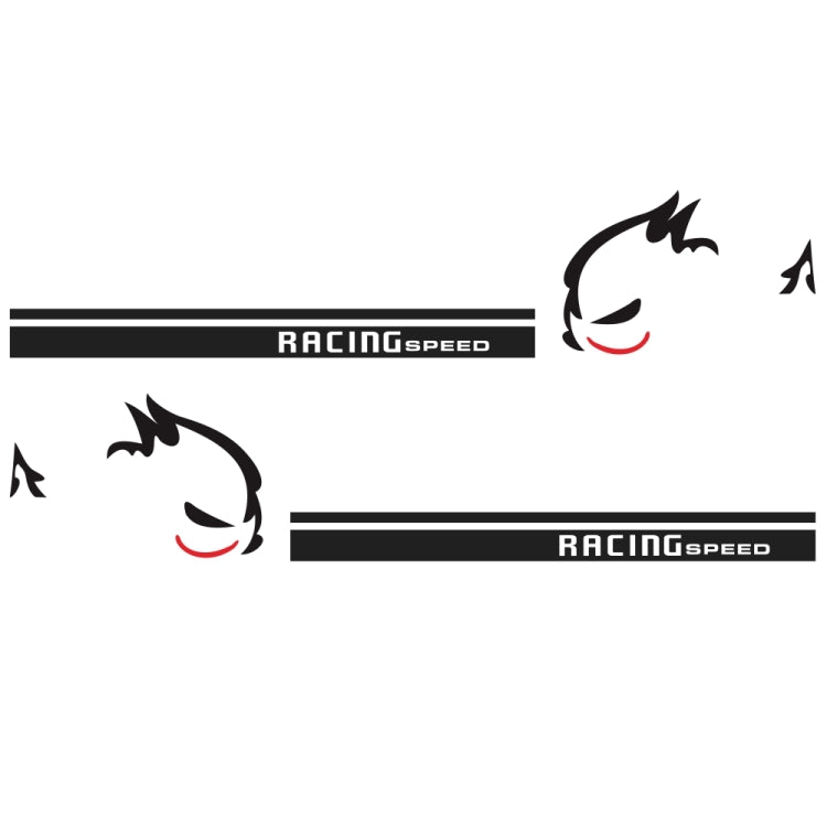 2 PCS/Set D-49 Evil Rabbit Pattern Car Modified Decorative Sticker(Black+Red)