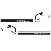 2 PCS/Set D-49 Evil Rabbit Pattern Car Modified Decorative Sticker(Black+Red)