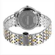 SKMEI 9272 Stainless Steel Buckle Strap Water-resistant Quartz Watch Man(Silver Shell Black Surface)