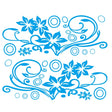 2 PCS/Set D-75 Flower Vine Pattern Car Modified Decorative Sticker(Blue) - Decorative Sticker by PMC TechLife | Online Shopping South Africa | PMC TechLife | Buy Now Pay Later Mobicred