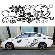 2 PCS/Set D-75 Flower Vine Pattern Car Modified Decorative Sticker(Red)