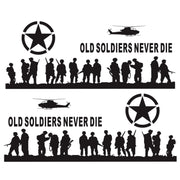 2 PCS/Set D-84 Old Soldiers Pattern Car Modified Decorative Sticker(Black)