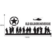 2 PCS/Set D-84 Old Soldiers Pattern Car Modified Decorative Sticker(Black)