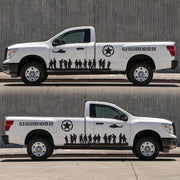 2 PCS/Set D-84 Old Soldiers Pattern Car Modified Decorative Sticker(Black)