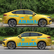 2 PCS/Set D-84 Old Soldiers Pattern Car Modified Decorative Sticker(Blue)