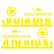 2 PCS/Set D-84 Old Soldiers Pattern Car Modified Decorative Sticker(Yellow) - Decorative Sticker by PMC TechLife | Online Shopping South Africa | PMC TechLife | Buy Now Pay Later Mobicred
