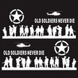 2 PCS/Set D-84 Old Soldiers Pattern Car Modified Decorative Sticker(White) - Decorative Sticker by PMC TechLife | Online Shopping South Africa | PMC TechLife | Buy Now Pay Later Mobicred