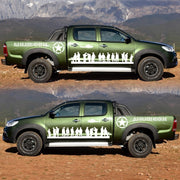 2 PCS/Set D-84 Old Soldiers Pattern Car Modified Decorative Sticker(White)