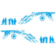 2 PCS/Set D-123 Soldiers Pattern Car Modified Decorative Sticker(Blue) - Decorative Sticker by PMC TechLife | Online Shopping South Africa | PMC TechLife | Buy Now Pay Later Mobicred